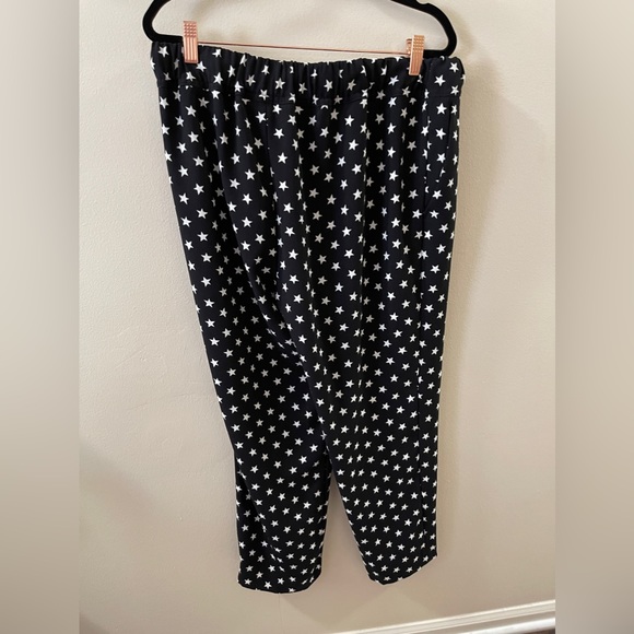 J. Crew crepe elastic waist straight leg pant, star print, size 14 - Picture 4 of 6